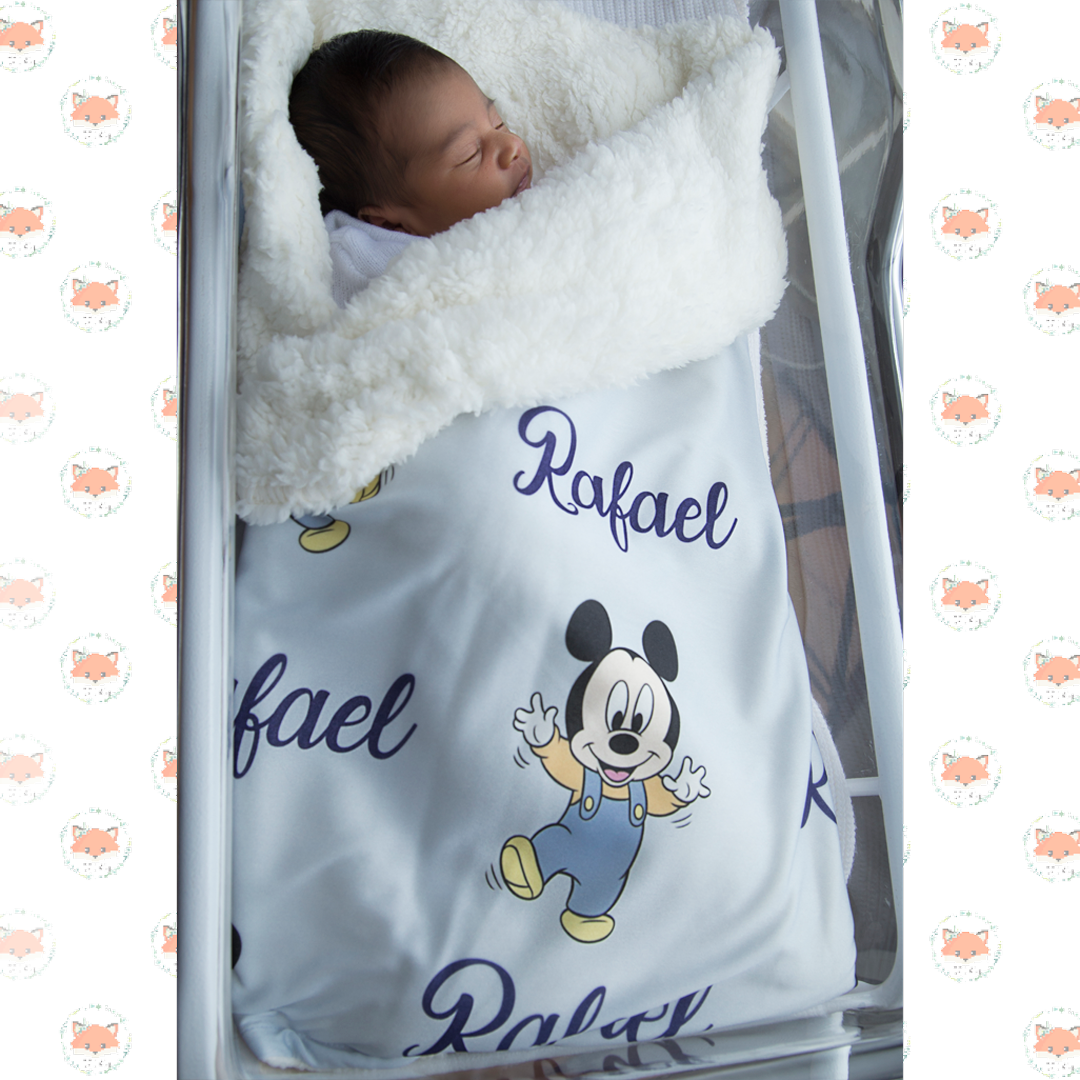Manta de bebé personalizada, manta de bebé de Mickey Mouse, regalo  personalizado para bebé, manta de bebé personalizada unisex